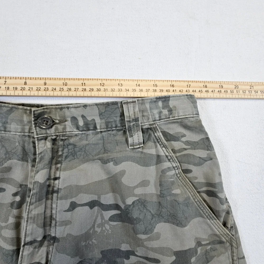 Wrangler Hero Mens Camo Cargo Shorts Green Tan‎ Cotton Utility Size 34 60CMW7E